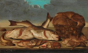 Bodegón con peces de Willem Ormea