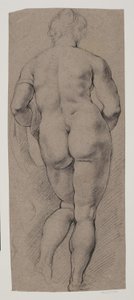 Desnudo femenino de pie visto desde atrás de Willem Panneels