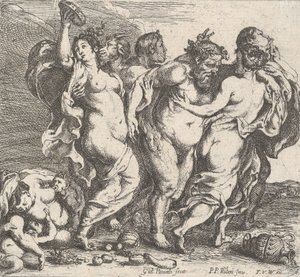 El Sileno borracho, acompañado de ninfas y sátiros, 1632