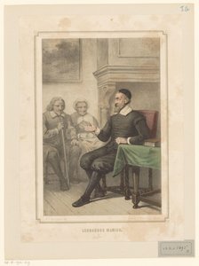 Leonardus Marius van der Goes se dirige a un hombre y una mujer Leonardus Marius (título sobre objeto)