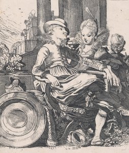 La pareja enamorada: Lucelle y Ascagnes, 1616 de Willem Pietersz. Buytewech