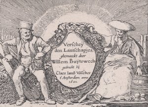 Página de Título, de Verscheyden Landtschapjes Varios Pequeños Paisajes, Placa 1