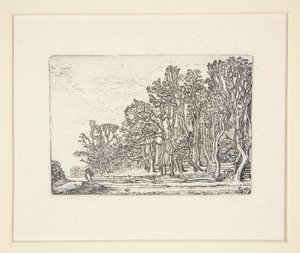 Dos tablones-setos, Lámina 6 de El conjunto de los paisajes de Willem Pietersz. Buytewech