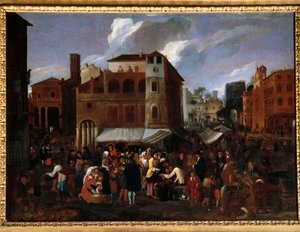 Escena de mercado de Willem Reuter