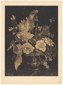 Flores en un jarrón de Willem Roelofs (II) (signed by artist)