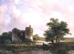 Paisaje con ruinas de Willem Roelofs