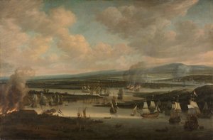 Quema de la flota inglesa cerca de Chatham de Willem Schellinks