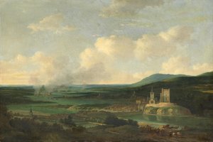 La quema de la flota inglesa en el Medway (junio de 1667) de Willem Schellinks