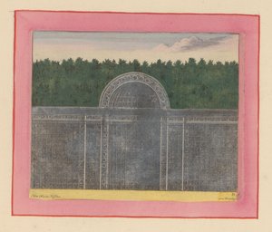 Laubengang mit halbrunder Nische für eine Hecke in den Gärten von Versailles de Willem Swidde