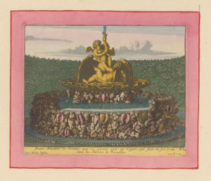 Brunnen mit zwei Putti, die mit einem Schwan spielen de Willem Swidde