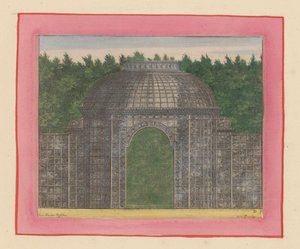 Laubengang mit Tor für eine Hecke in den Gärten von Versailles de Willem Swidde