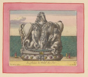 Statue der Sonnenpferde, betreut von zwei Tritonen de Willem Swidde