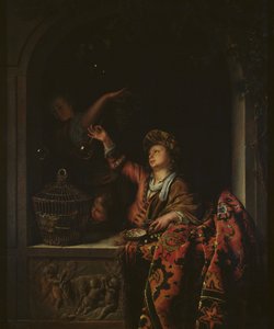Burbujas de jabón de Willem Van Mieris