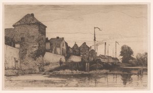 El puerto de Leerdam (título en el objeto) de Willem Wenckebach