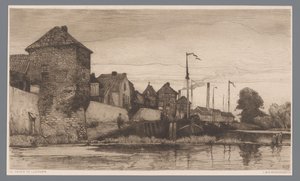 Vista del puerto de Leerdam
Puerto de Leerdam (título en el objeto) de Willem Wenckebach