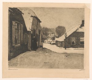 Casas cubiertas de nieve en Ede
