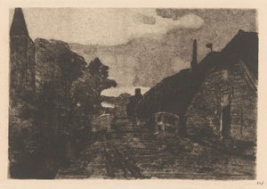 Dorpsweg en Diepenheim de Willem Witsen (signed by artist)
