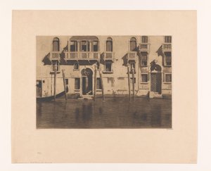 Vista de fachadas y bolardos a lo largo del Canale Grande de Venecia
Casas con seis bolardos, Venecia (título original) de Willem Witsen (signed by artist)