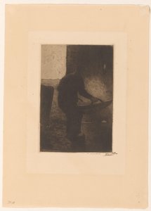 Hombre que está aventando de Willem Witsen (signed by artist)