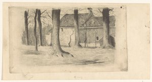 Árboles cerca de una casa de Willem Arnoldus Witsen
