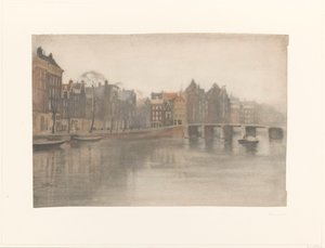 El Oude Waal en Ámsterdam de Willem Arnoldus Witsen