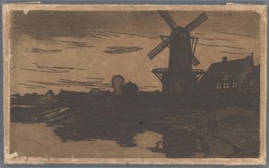 Molino sobre el agua, Wijk bij Duurstede de Willem Arnoldus Witsen