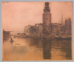 Old Schans con Montelbaanstoren y bote de remos
