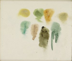 Hoja de estudio con pruebas de color de Willem Arnoldus Witsen