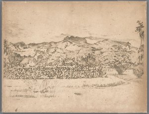 Vista del volcán De Kloet, Gambar de Willem Arnoldus Witsen