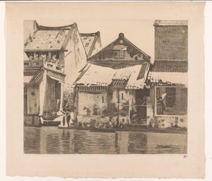 Casas a lo largo de un río en Batavia con una mujer lavando ropa
Casas a lo largo del kali. A la izquierda un pasaje entre casas, donde una mujer está lavando la ropa, Batavia (título original) de Willem Arnoldus Witsen