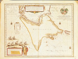 Estrecho de Magallanes, del Theatrum Orbis Terrarum de Willem and Joan  Blaeu