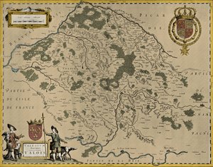 Mapa de Valois de Willem and Joan (1596 1673) Blaeu