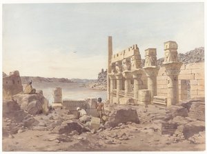 Vista de las ruinas del templo de Philae, cerca de Asuán de Willem de Famars Testas