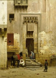 El patio de una casa en El Cairo de Willem de Famars Testas