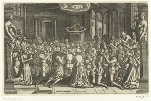 Gracias por el alivio de Leiden, 1574 Leiden durante el asedio y el alivio, 1574 (título de la serie) de Willem de Haen