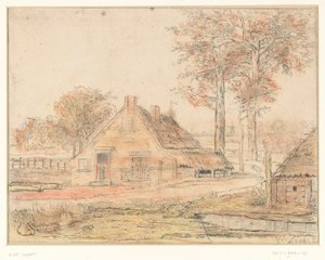 Granja en un paisaje de Willem de Zwart