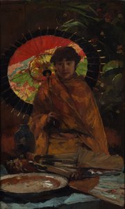 Niña con parasol japonés, ca 1899 de Willem de Zwart