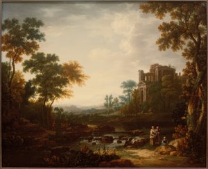 Paisaje con ruinas y figuras de Willem van Bemmel