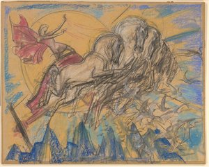 El dios del sol Apolo en su carro de Willem van Konijnenburg
