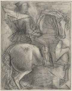Hombre sobre un caballo que brinca de Willem van Konijnenburg