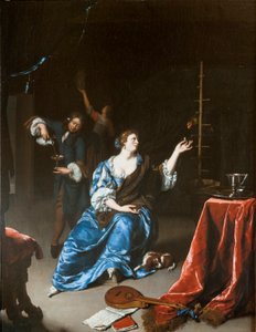 Dama con loro
 Título alternativo   Dame einen Papagei fütternd de Willem Van Mieris