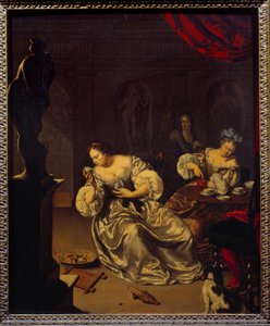Las mujeres de la nobleza holandesa tomando el té de Willem Van Mieris