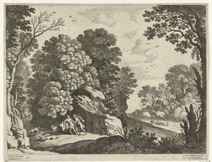 Céfalo y Procris Paisajes italianos (título de la serie) de Willem van Nieulandt (II)
