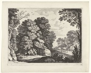 Céfalo y Procris Paisajes italianos (título de la serie) de Willem van Nieulandt (II)