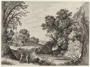 Paisaje con Pan y Syringe de Willem van Nieulandt (II)