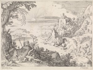 Paisaje con el Buen Samaritano de Willem van Nieulandt (II)