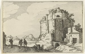 ruina romana Ruinas romanas y paisajes costeros (serie 1) (título de la serie) de Willem van Nieulandt (II)