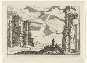 Ruina de las Termas de Caracalla Ruinas romanas (serie 2) (título de la serie) de Willem van Nieulandt (II)