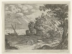 captura milagrosa Paisajes italianos (título de la serie) de Willem van Nieulandt (II)