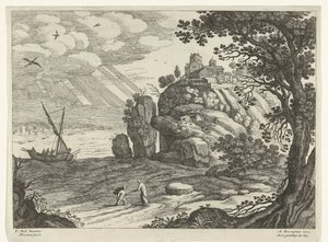 captura milagrosa Paisajes italianos (título de la serie) de Willem van Nieulandt (II)